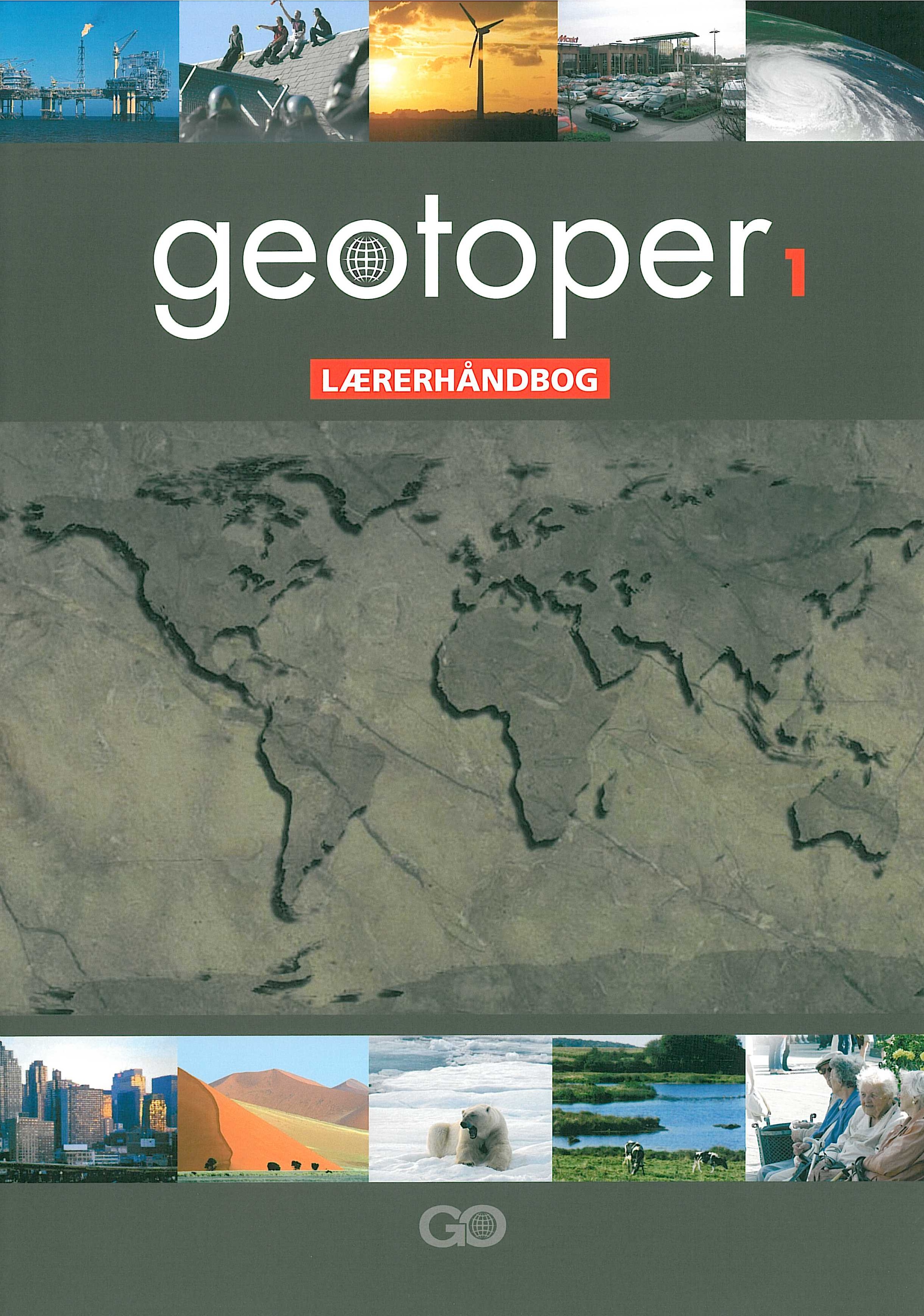 Geotoper 1 Lærerhåndbog er en del af et undervisningssystem til grundskolens undervisning i geografi i 7. til 9. klasse.