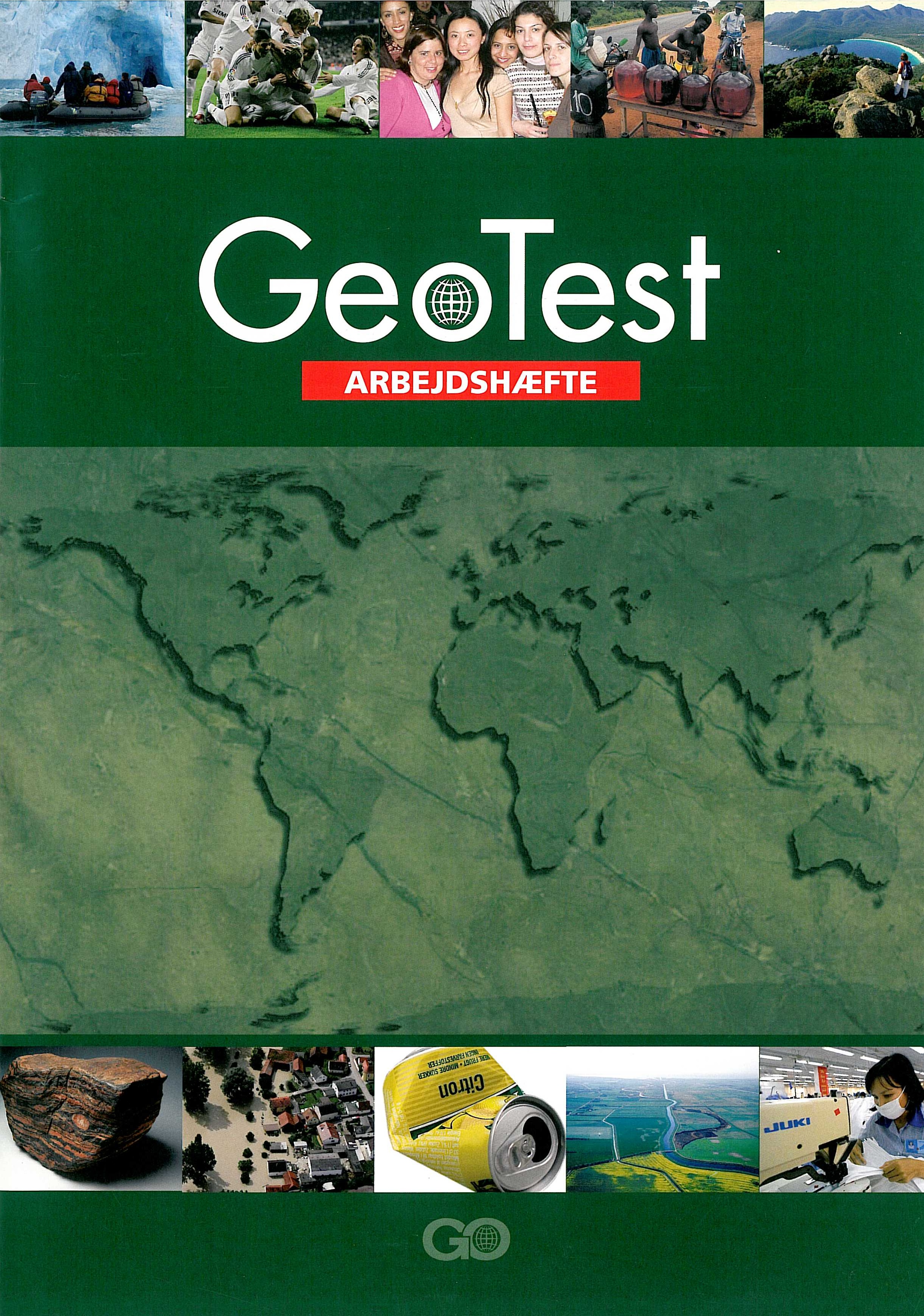 Geotest Arbejdshæfte er en del af et undervisningssystem til grundskolens undervisning i geografi i 7. til 9. klasse.